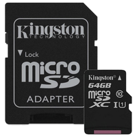 Micro SD Kingston  Class 10 U1 SDCS/64GB